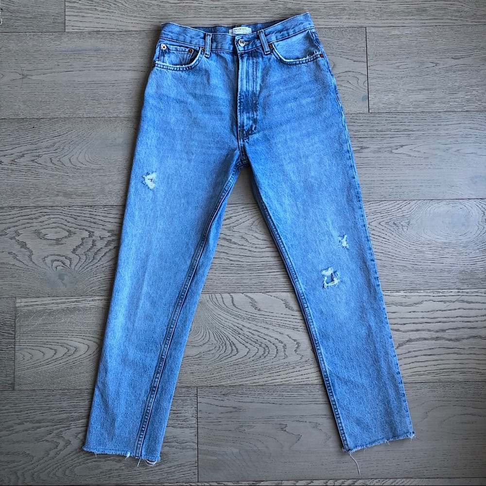 High Waisted Jeans Blue Denim High Rise Pants Zara